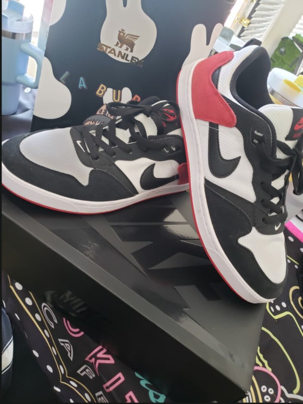 Nike SB Alleyoop Red White Black Skate Shoes